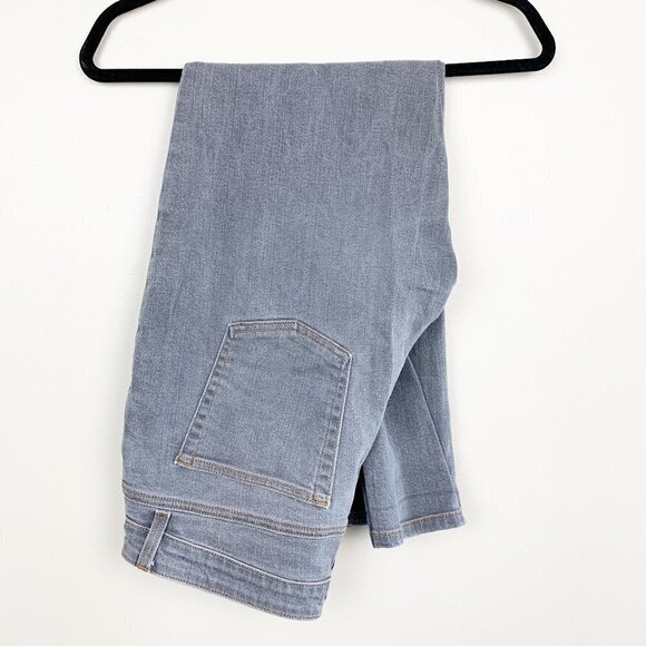Eileen Fisher Grey Washed Mid-Rise Skinny Organic Cotton Jeans Size 10 - Picture 1 of 9